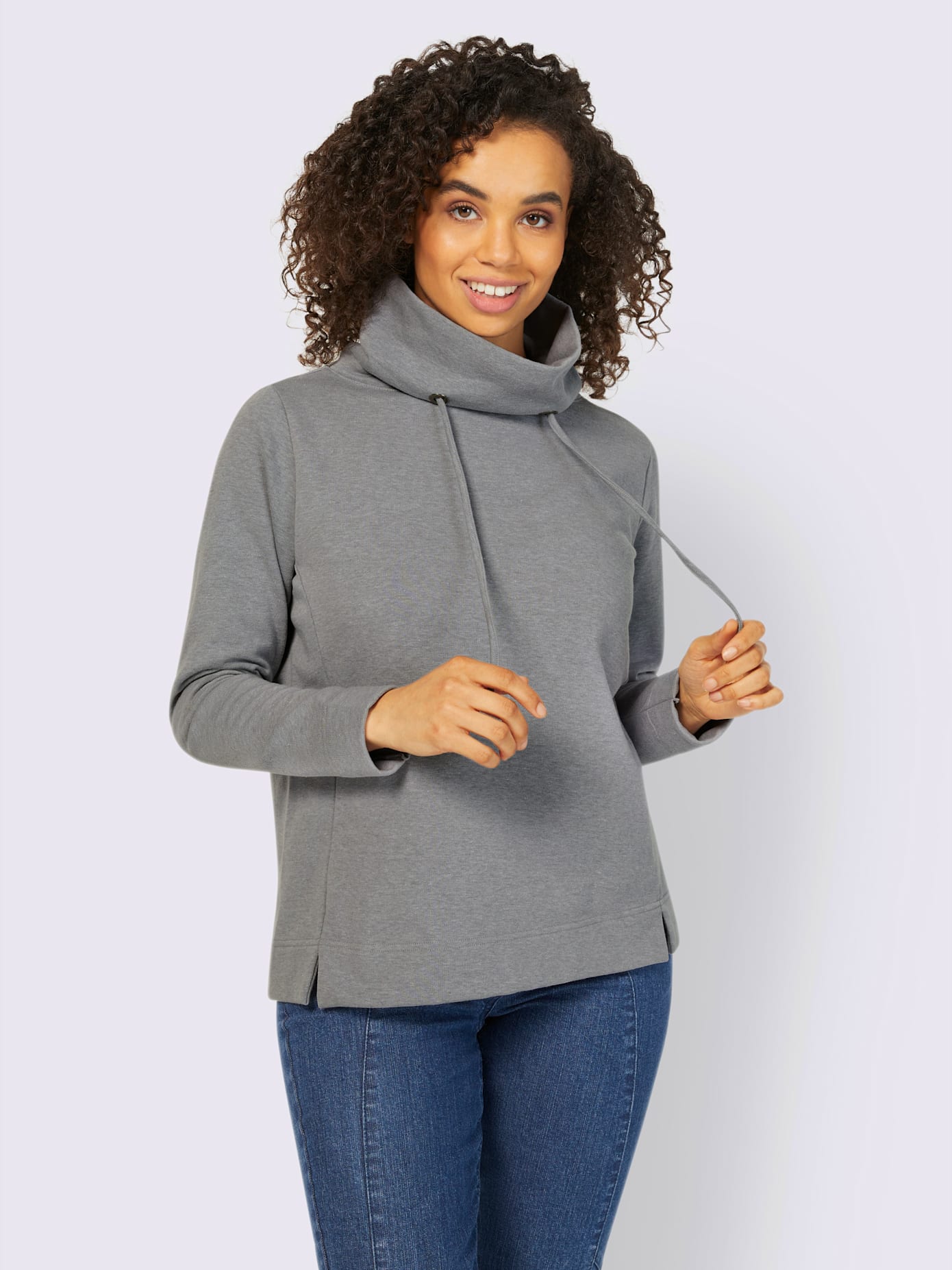 Sweat-shirt col ajustable