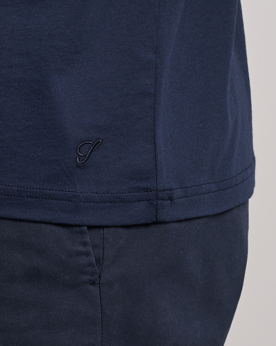 Stenströms Solid Cotton T-Shirt Navy