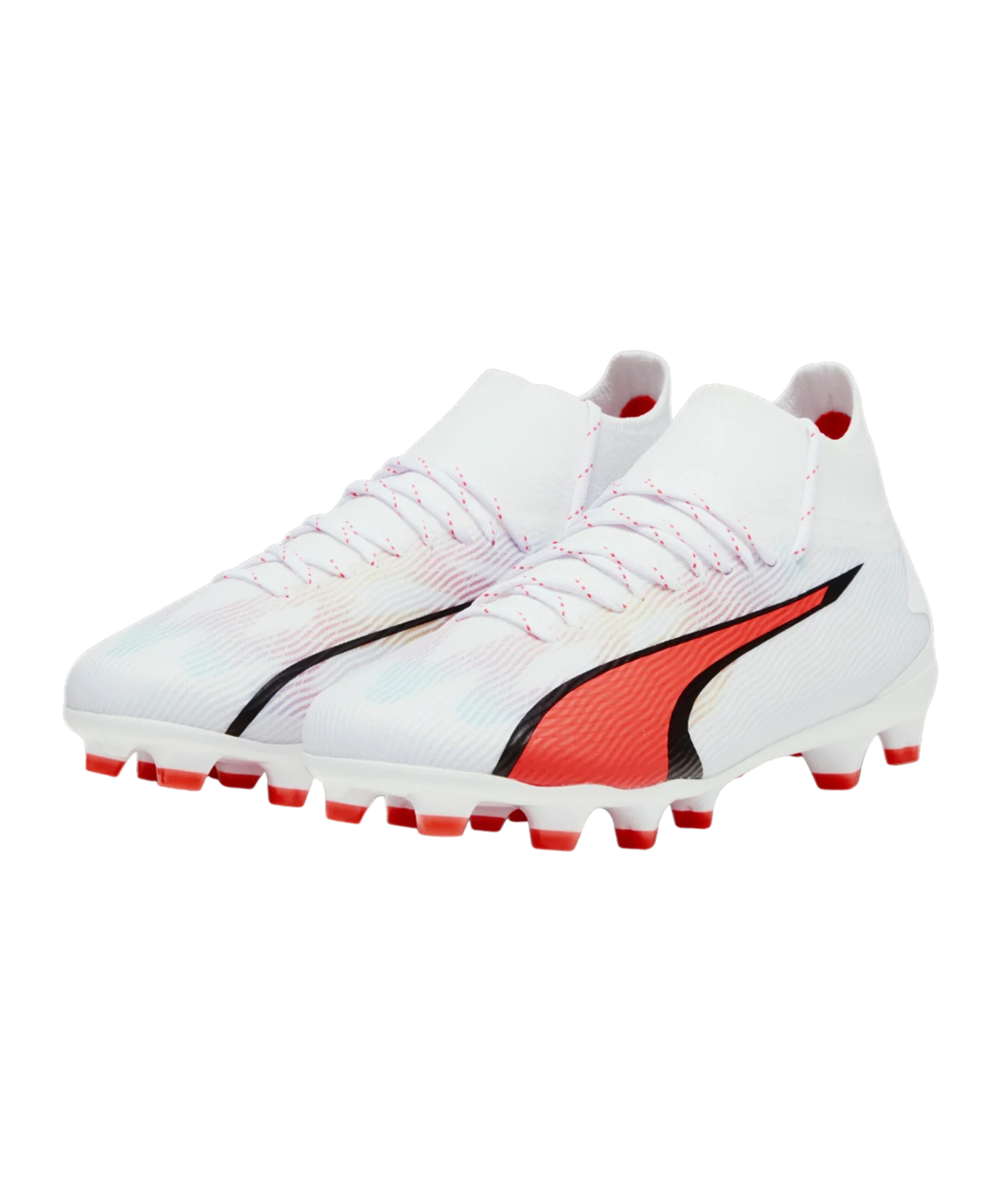 PUMA ULTRA Pro FG/AG Breakthrough Jr Kids Weiss Rot F01