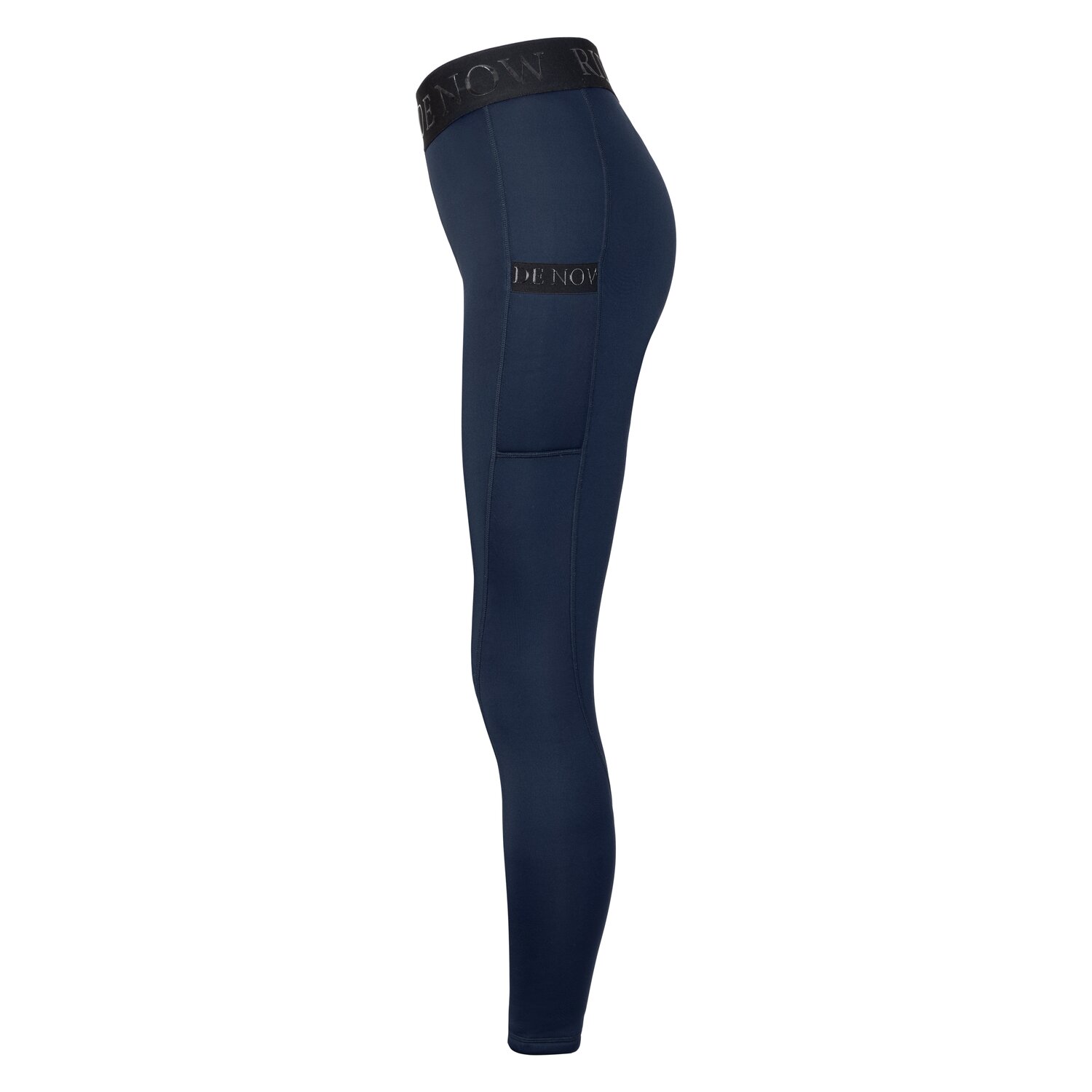 RIDE now Thermo-Reitleggings Grip-Halbbesatz  - navy