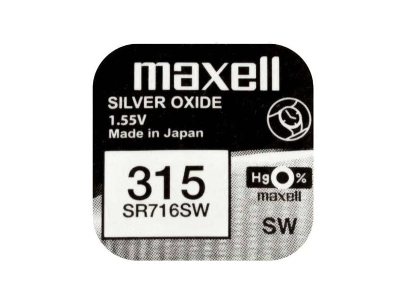 Maxell Europe LTD. Knopfzelle 315 SR716SW , 10 Stück Typ SR716SW (315), 1 Stück
