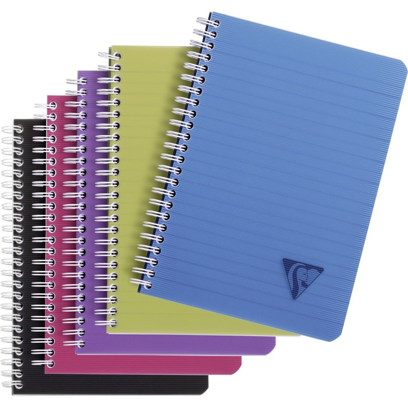 Cahier spirale Clairefontaine Linicolor A5 14,8 x 21 cm blanc ligné 180 pages