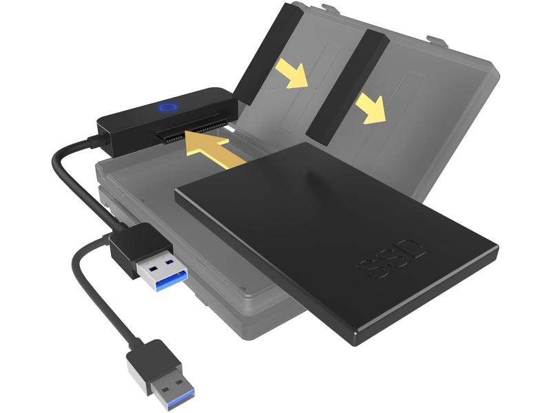 ICY BOX Adapter IB-AC603b-U3 USB 3.0 Typ-A Adapter für ein 2.5