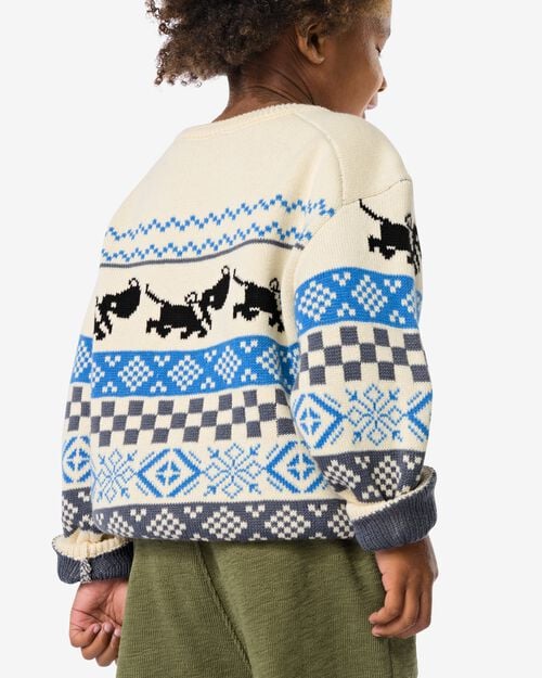 Pull Takkie tricoté pour enfants bleu