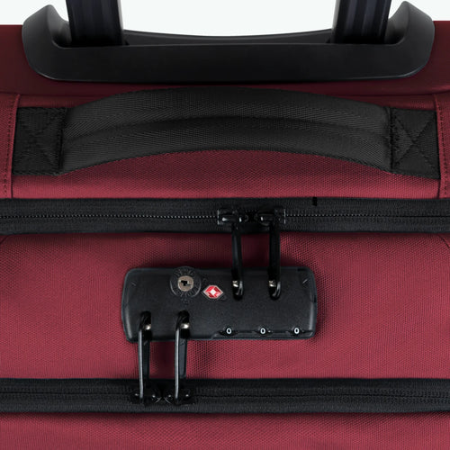 Valise souple 2 roues large Sibiu bordeaux