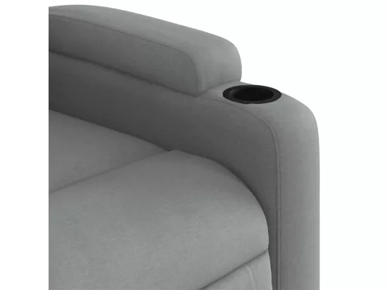 Fauteuil de massage inclinable Gris clair Tissu