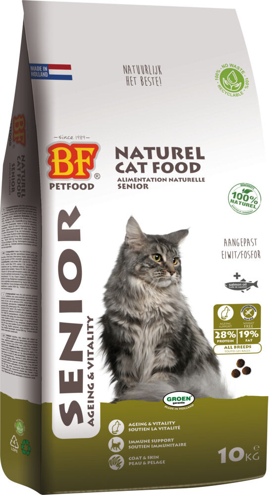 BF Petfood Senior Ageing - Kattenvoer - 10 Kilogram - kip