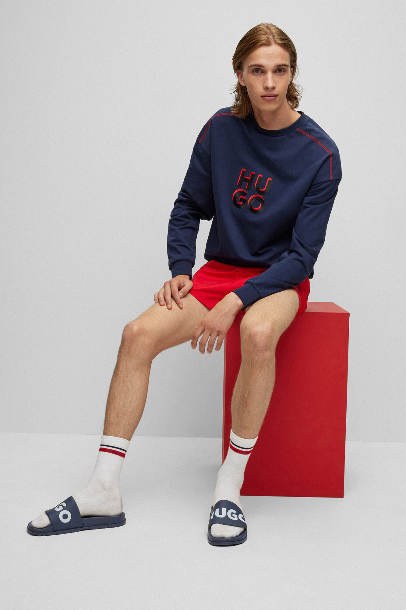 Sapato casual masculino - azul escuro