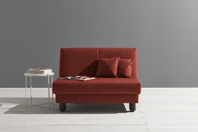 ell + ell Schlafsofa »Enny« Liegefläche Breite 120 oder 140 cm, Liegehöhe 40 cm, Füsse schwarz