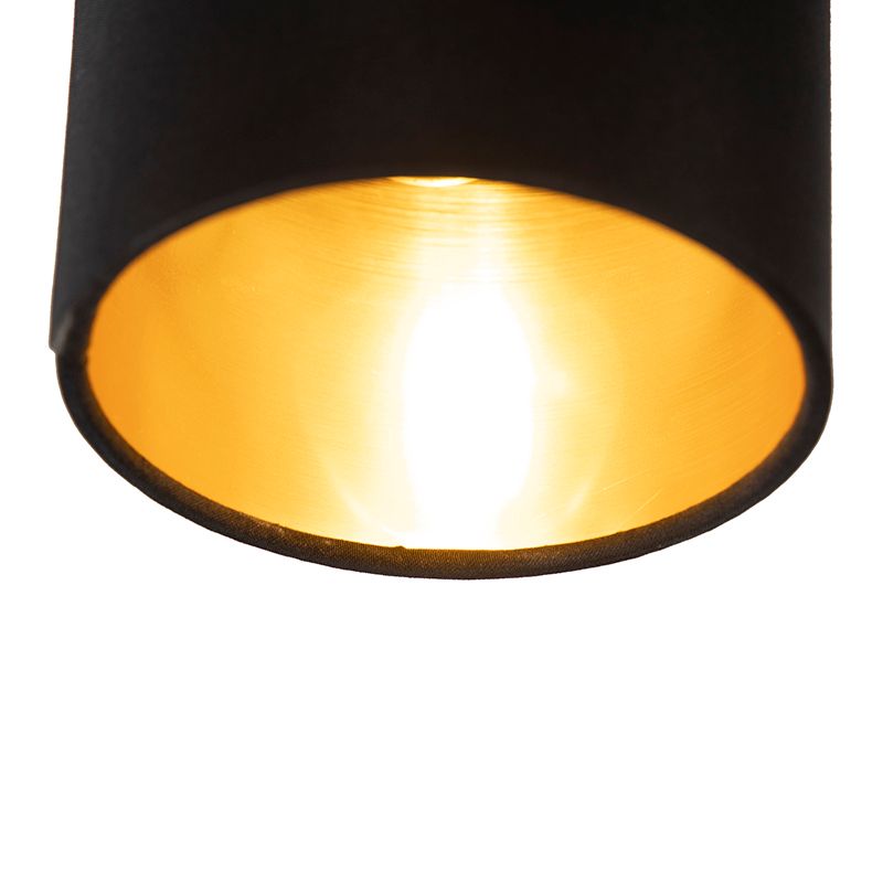Moderne hanglamp zwart verstelbaar 6-lichts - Lofty