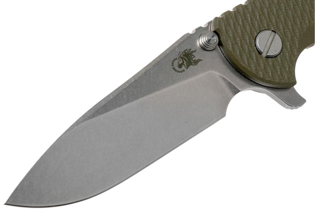 Rick Hinderer XM18 3,5” 20CV Slicer, OD Green G10 zakmes