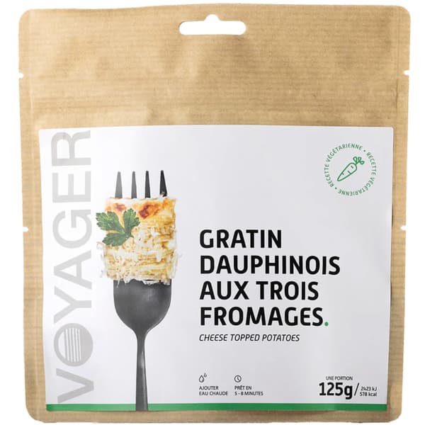 Repas lyophilisé VOYAGER GRATIN DAUPHINOIS AUX 3 FROMAGES 125G