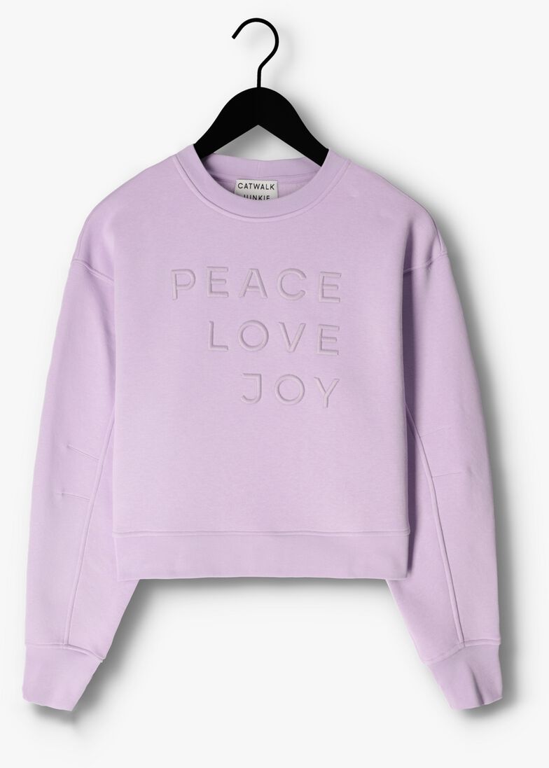 CATWALK JUNKIE paarse catwalk junkie trui sw peace love