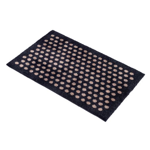 Tica Copenhagen Dot Gulvmåtte, Sort/Sand, 40x60 cm