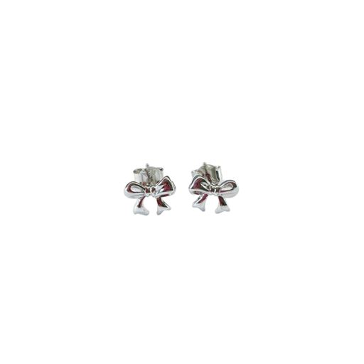 Pico Bow Petite Øreringe, Silver