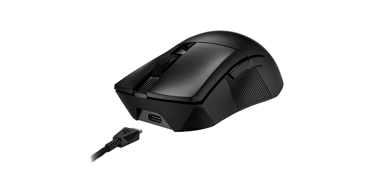ASUSROG Gladius III Wireless AimPoint gaming muis  (Zwart, 100 - 36.000 dpi, USB 2.0, 2.4 GHz, Bluetooth 5.1, RGB leds)