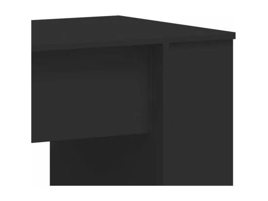 Bureau noir 140x50x75 cm bois d'ingénierie