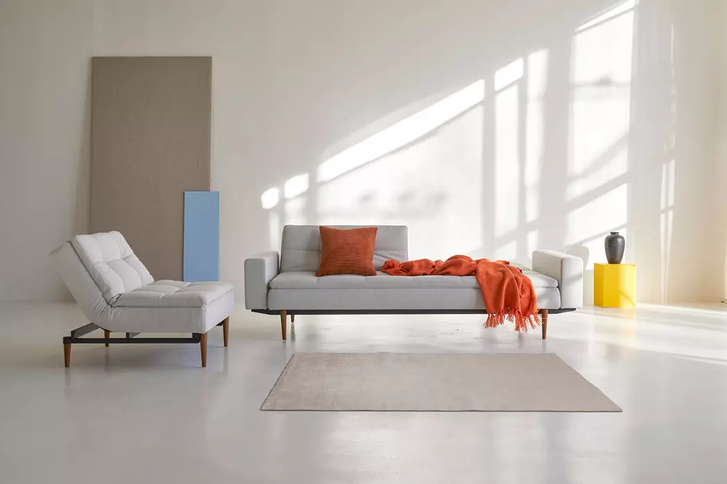 Schlafsofa mit Armlehnen Dublexo Styletto schwarz