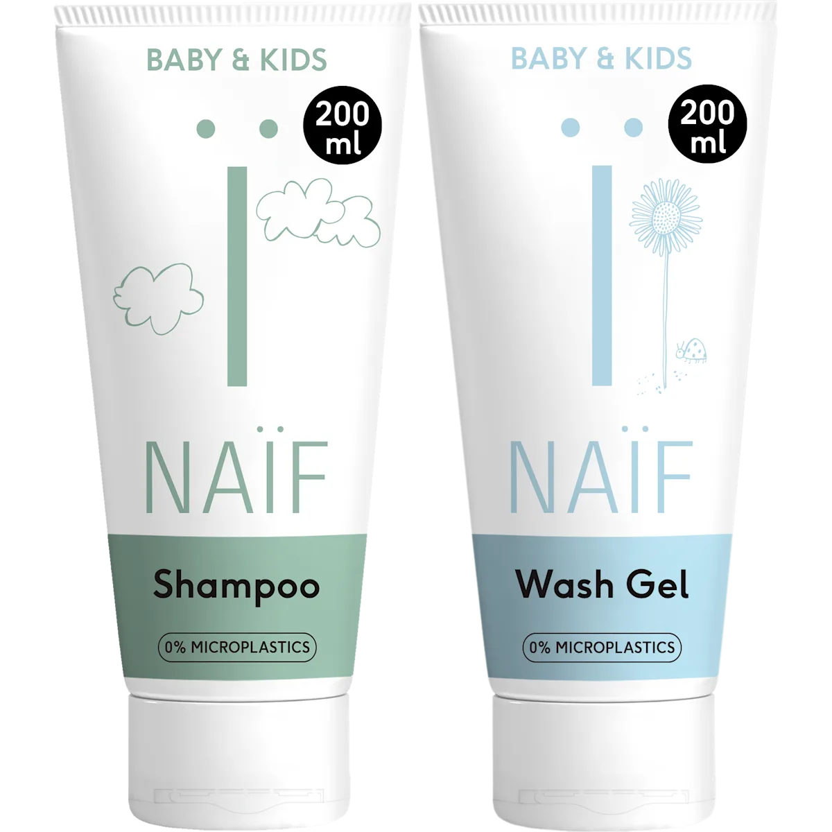 Voordeelset Shampoo & Wasgel voor Baby & Kids 200ml