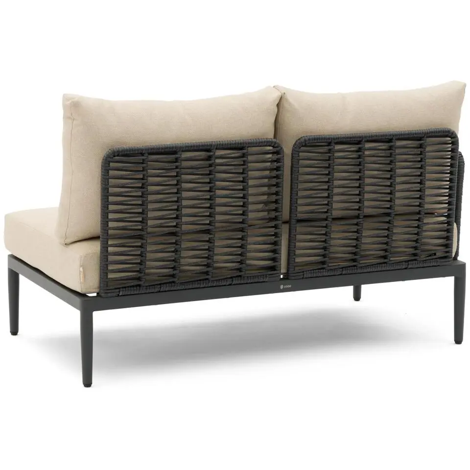 Hoek loungeset 5 personen Aluminium/wicker Grijs Coco Ibiza