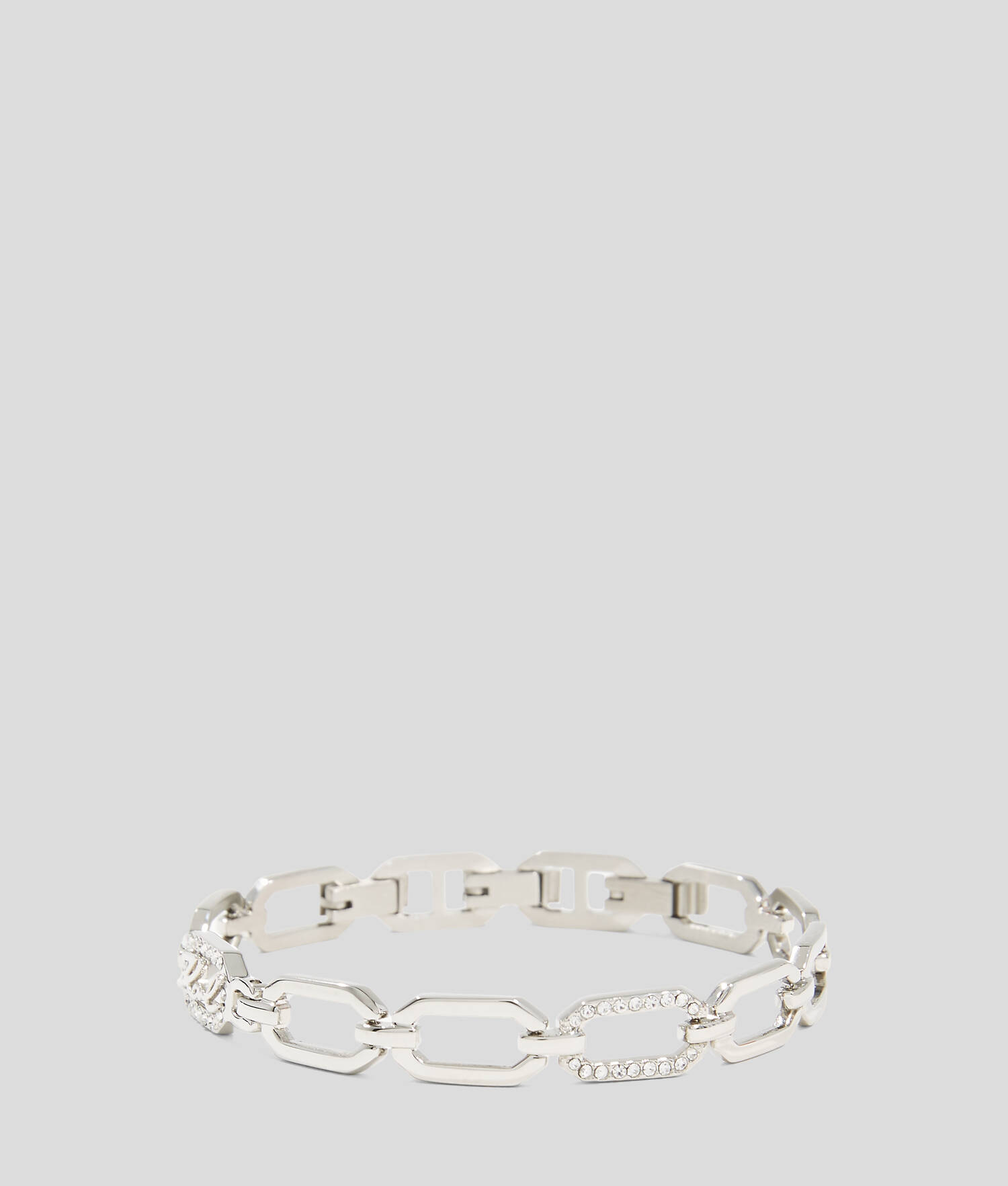 Bracelet chaîne pavé KARL Signature - Argent