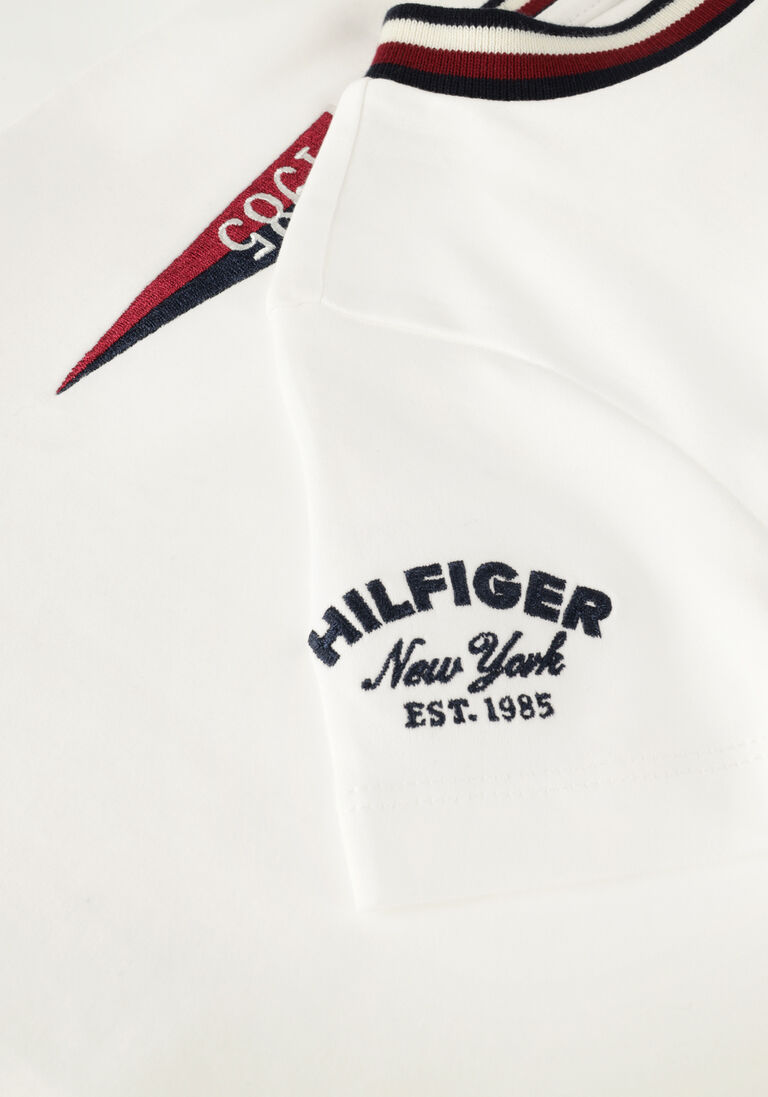 TOMMY HILFIGER witte tommy hilfiger t-shirt multibadge monogram tee s/s