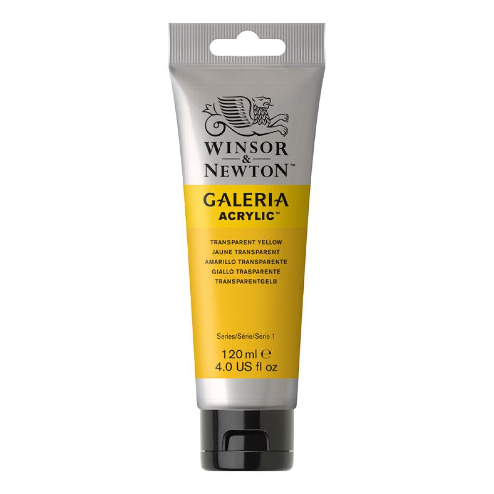 AKRYLFARGE W&N GALERIA NR 653 TRANSPARENT GUL 120ML