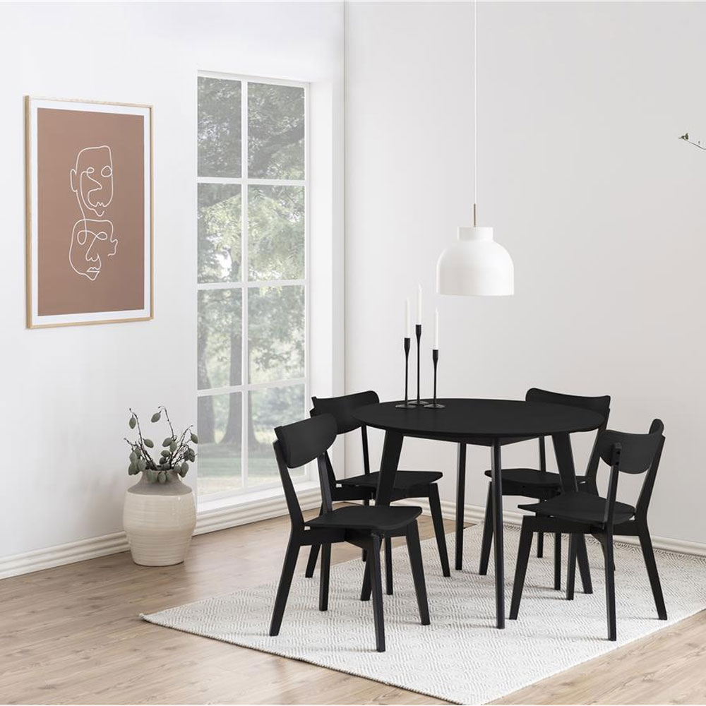 Houten eetkamerstoel Jade Zwart
