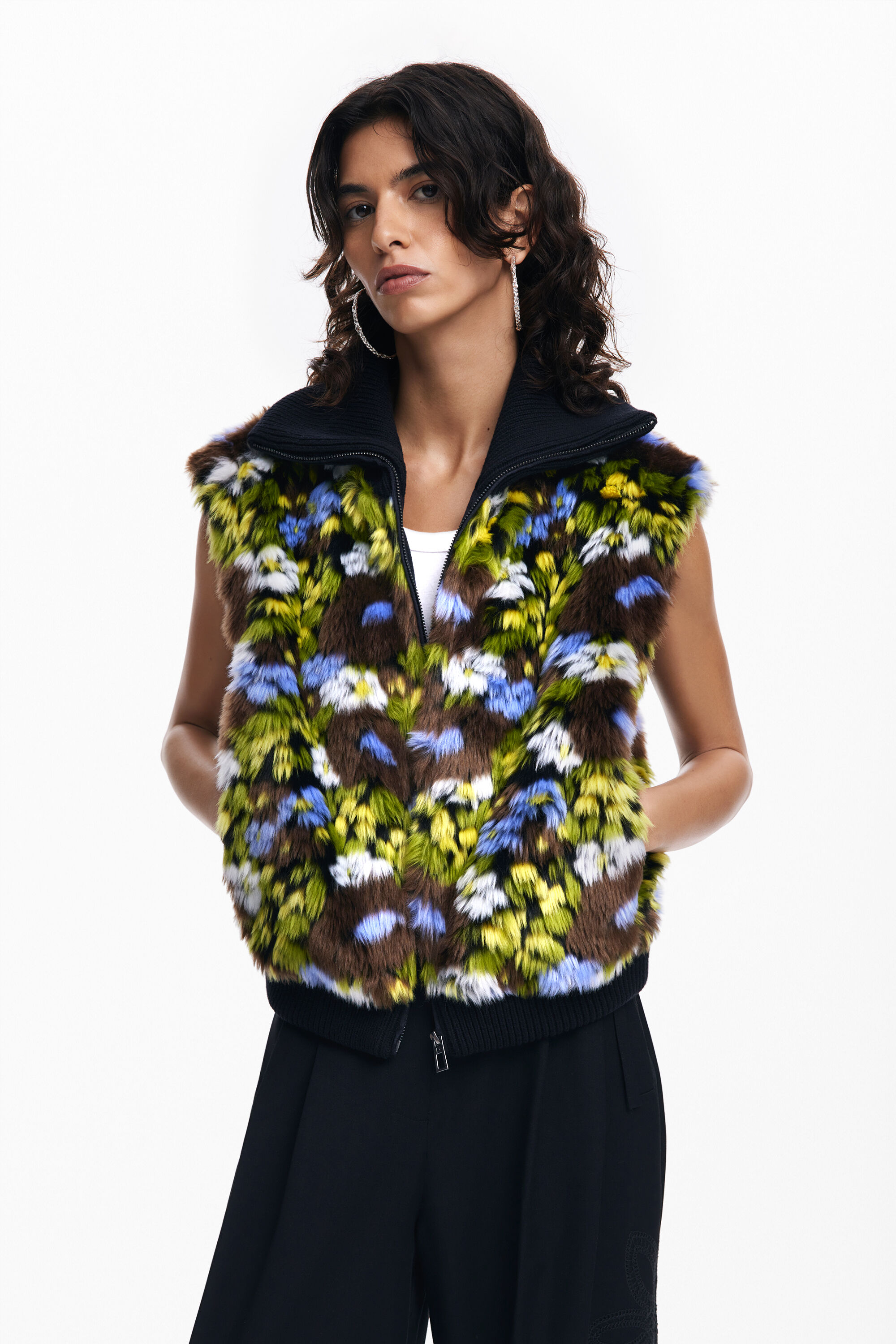 Chaqueta cores flores