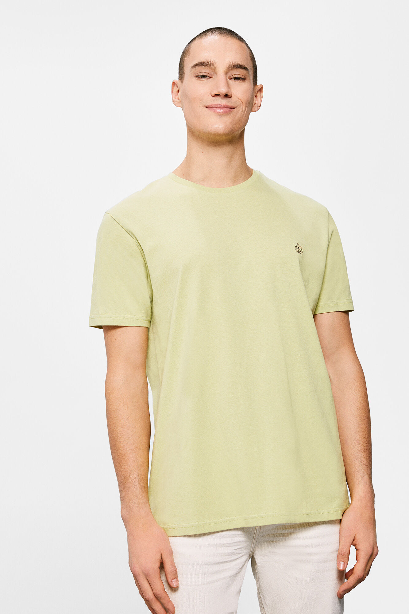 Camiseta básica com estampa de árvore - verde