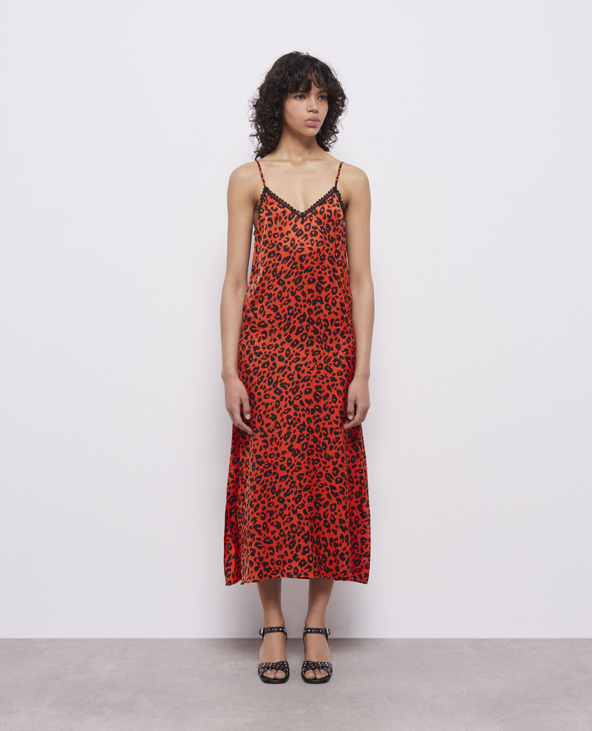 Robe nuissette longue léopard