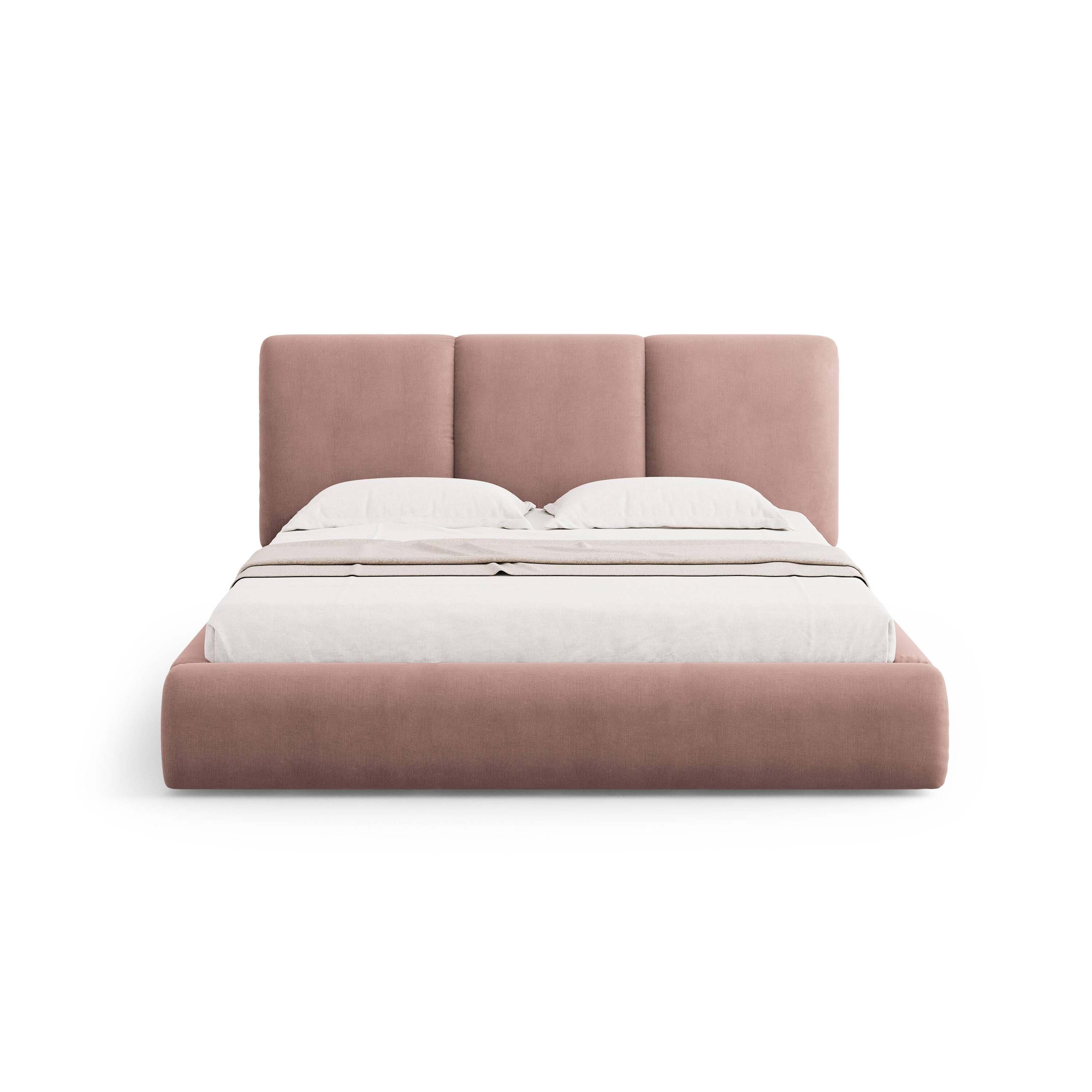 Windsor & Co Horizon Bedframe met Opbergvak - 180 x 200 cm - Chenille - Roze