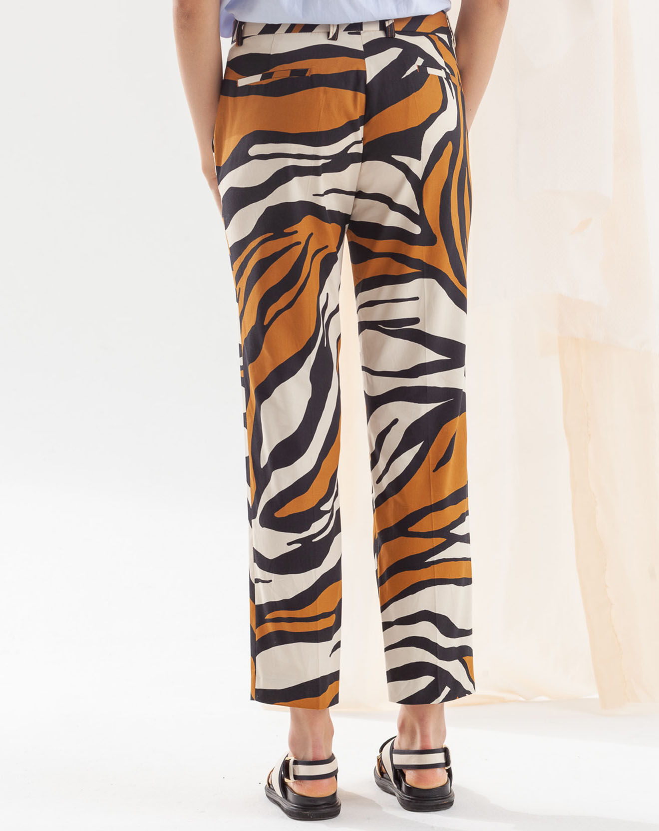 Chloé Stora Pantalon Edward camel/noir/blanc
