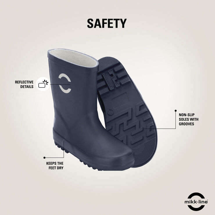 Mikk-Line Wellies - Solid Blue nights