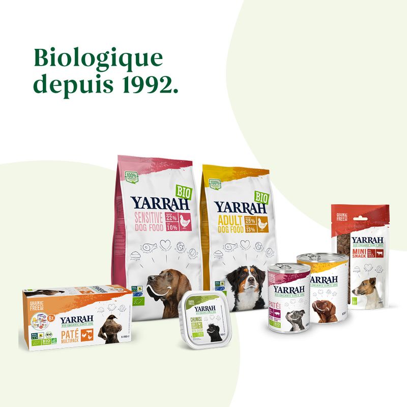 Yarrah Bio Sensitive, poulet & riz bio