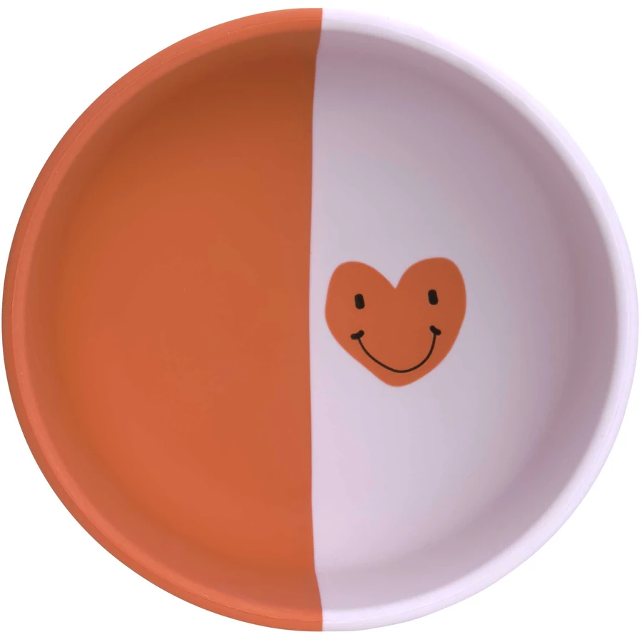 LÄSSIG Schale aus Silikon, Happy Rascals Heart lavender