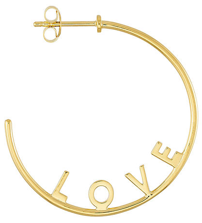 Design Letters Ohrring - 1 st. - Love Creole - Gold