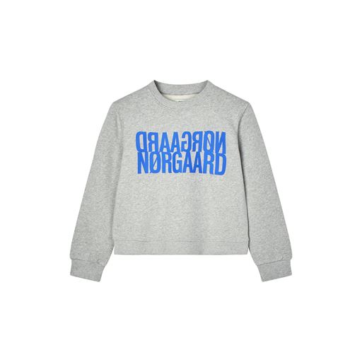 Mads Nørgaard Organic Sweat Talinka Sweatshirt, Light Grey Melange, 8 år