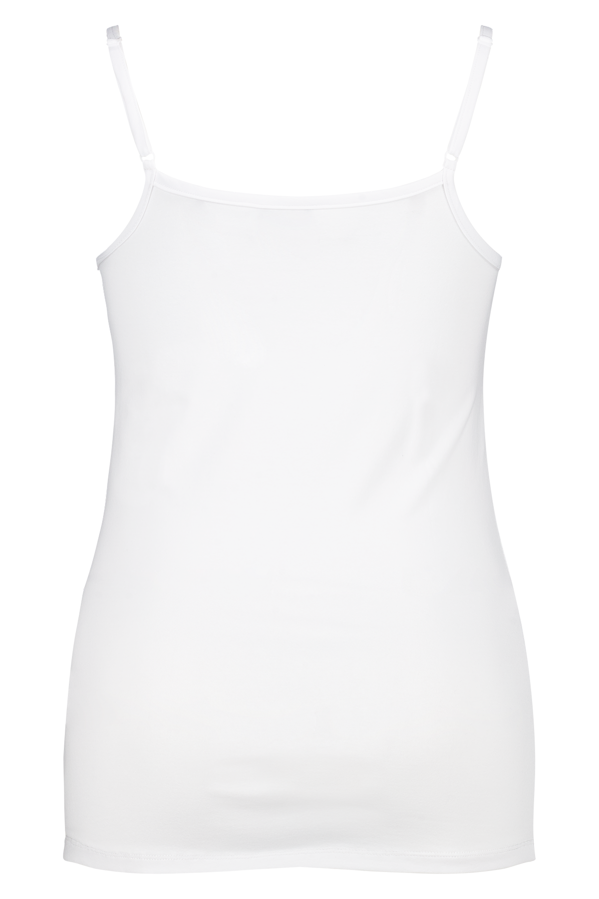 Spaghetti top met stretch Wit
