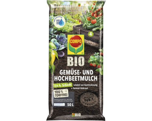 COMPO BIO turfvrije groente- en verhoogde bedmulch 50 L