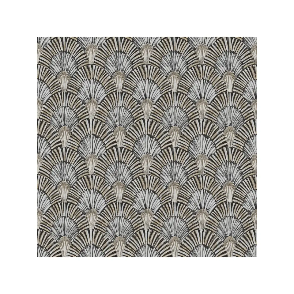 Dutch Wallcoverings - Jungle Fever Deco Fan grijs/beige - 0,53x10,05m