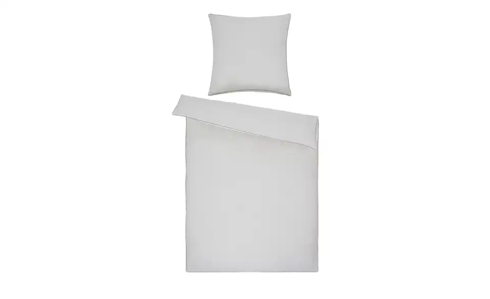 como Satin Bettwäsche Satin Piping Weiß 135x200 cm, 80x80 cm
