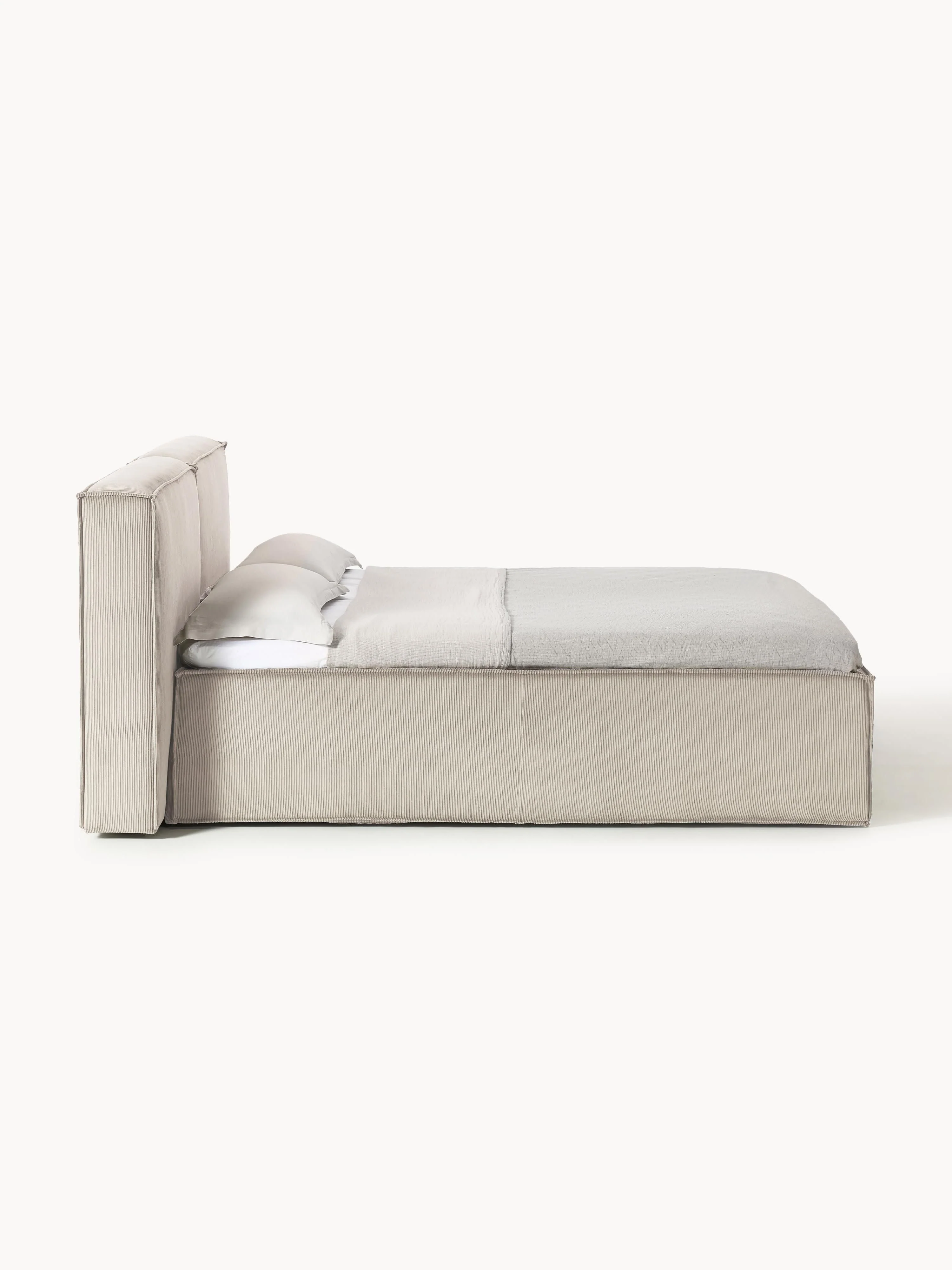 Corduroy boxspring bed Lennon