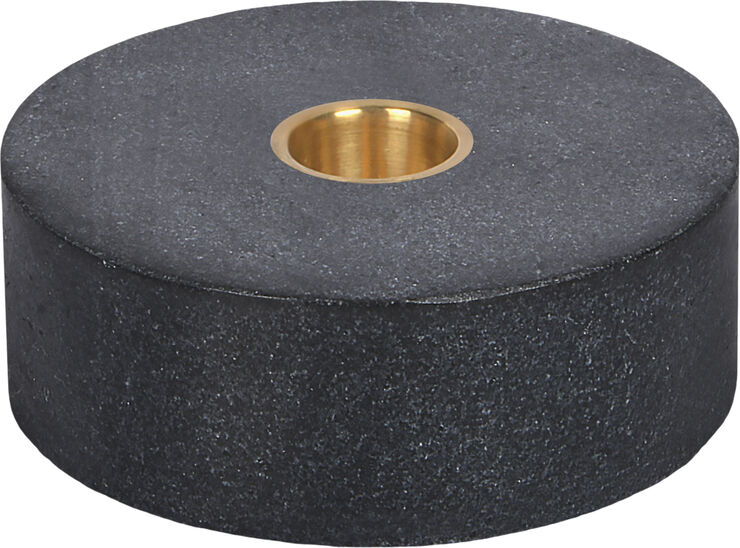 Uyuni Marble base Candleholder, Black, 3,5x10 cm Black