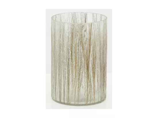 Photophore Herbes en verre doré H 18