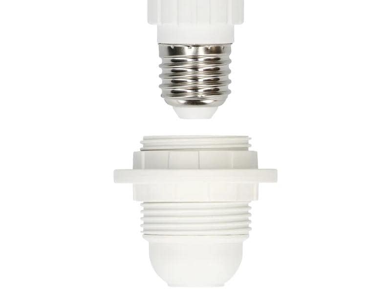 Max Hauri Lampenfassung E27 Randmantel M10 x 1, Zubehör Rin Weisse Lampenfassung für E27 Leuchtmittel