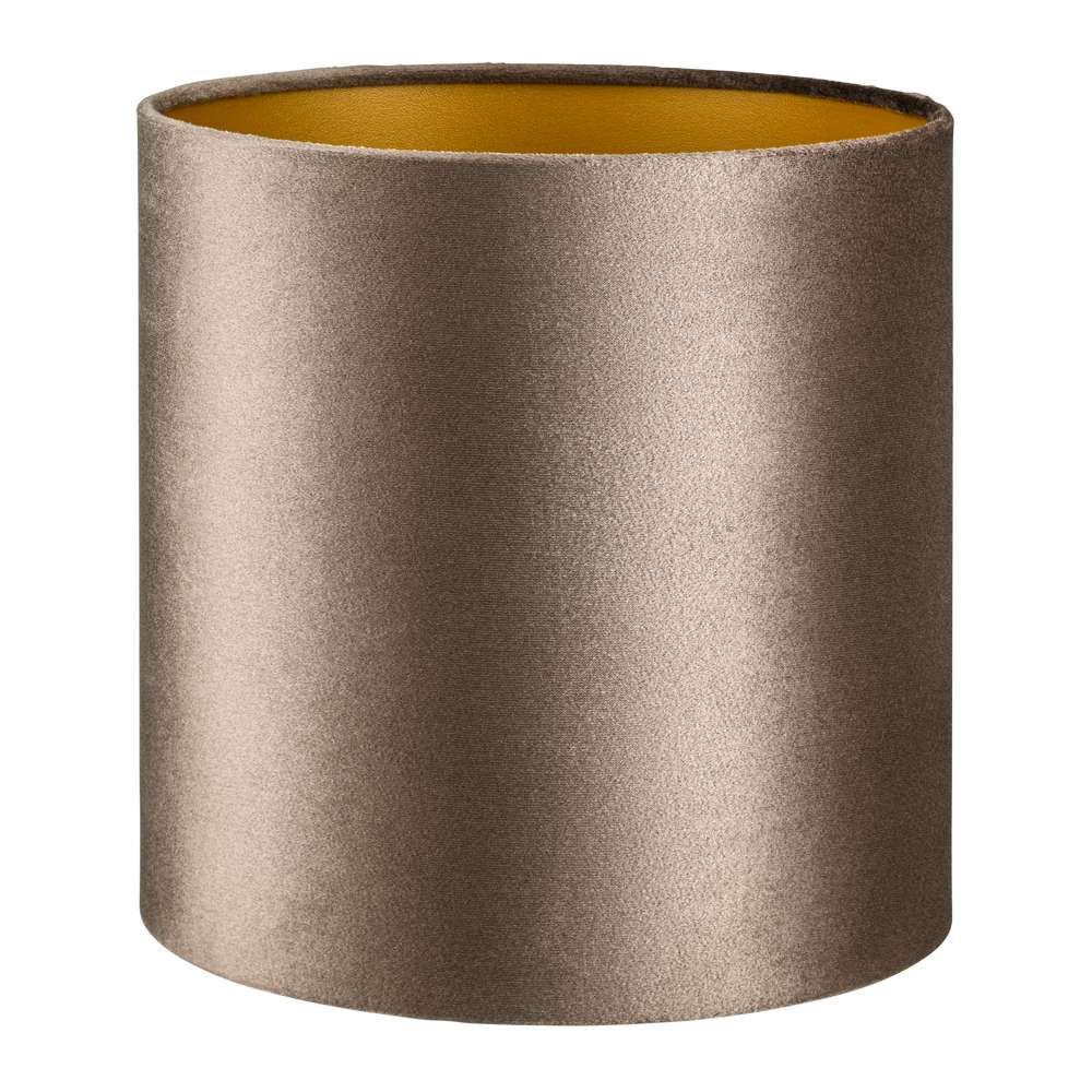 Tafellamp Firenze bronze Large + kap Cilinder 25x25x25cm Fendi velours earth
