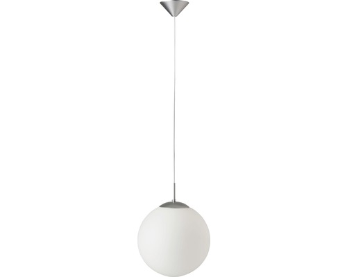 Hanglamp, 1-lichts, Ø 30 cm, wit/zilver