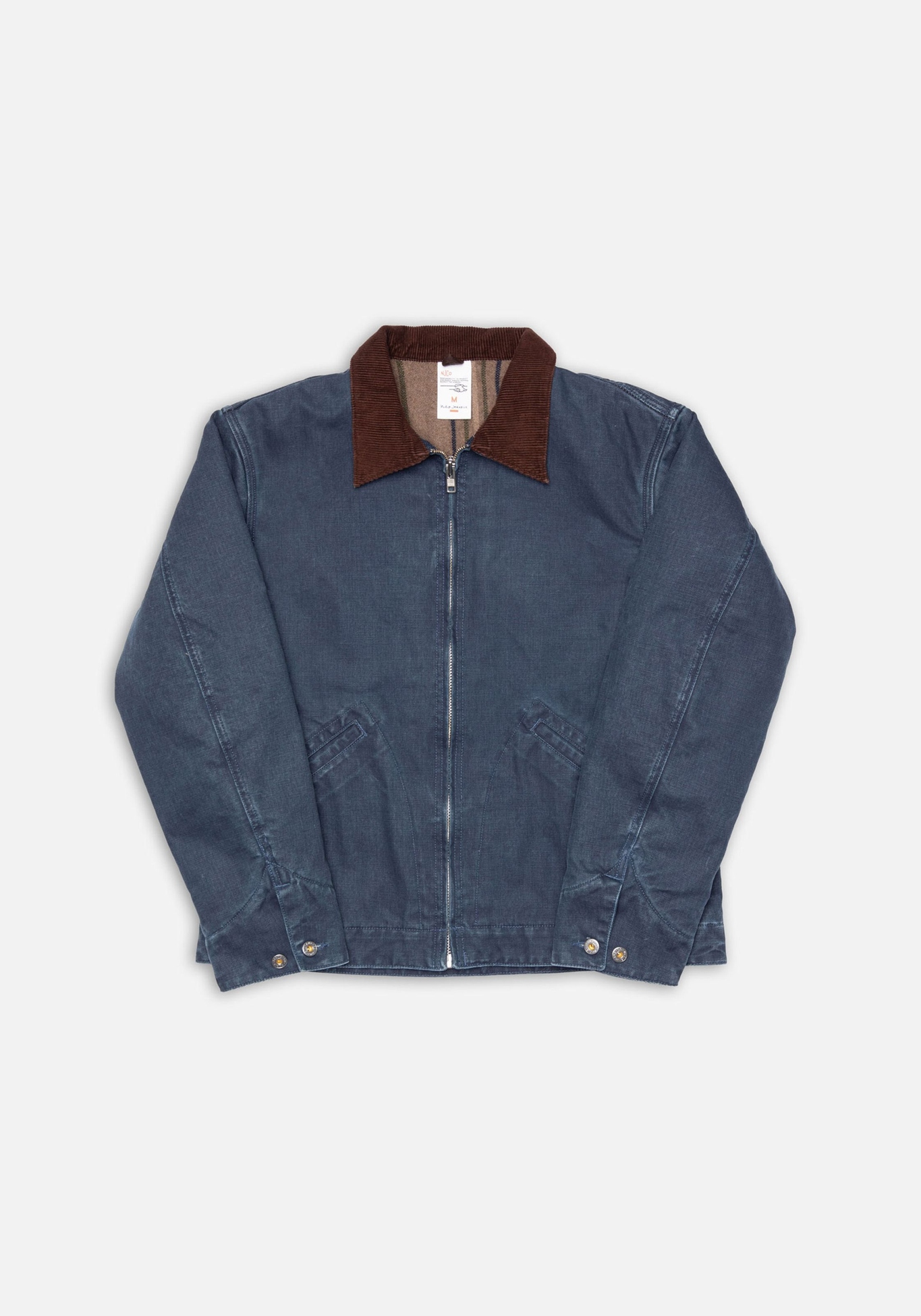Nudie Jeans Jacke Blake Zip Jacket Canvas Blue