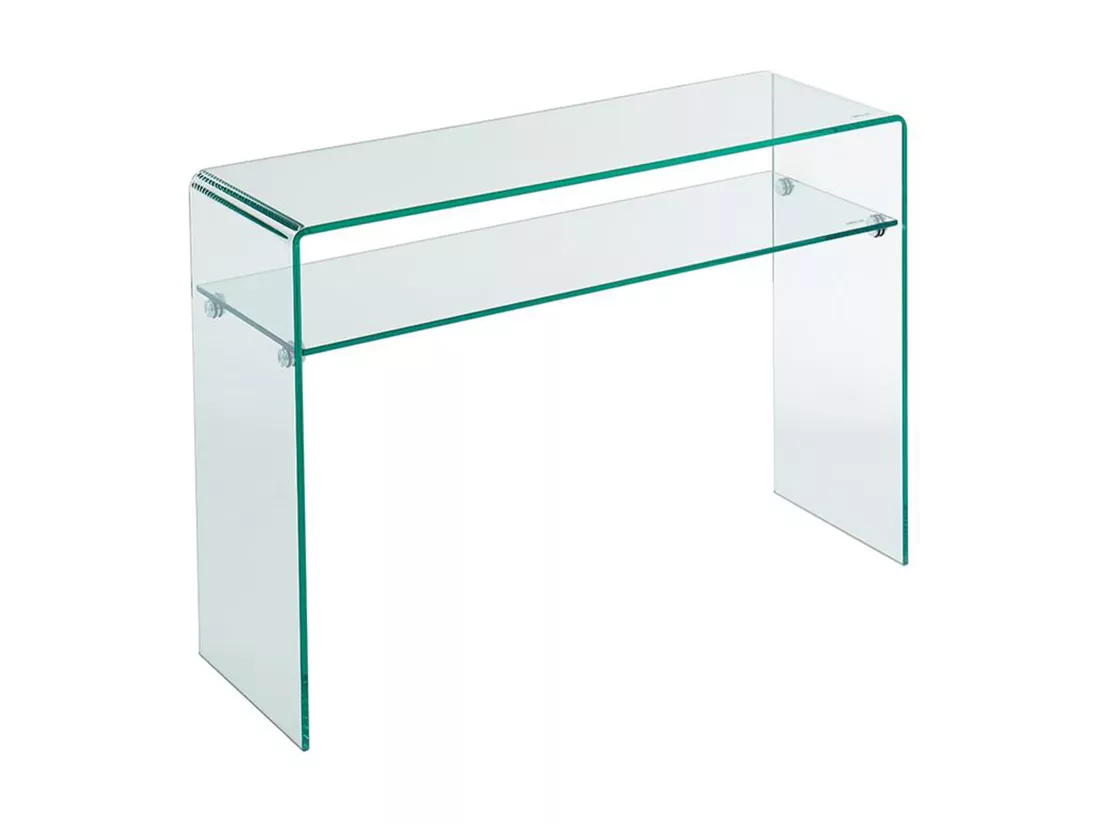 Console - 1 niche - Verre trempé - Transparent - STILEOS
